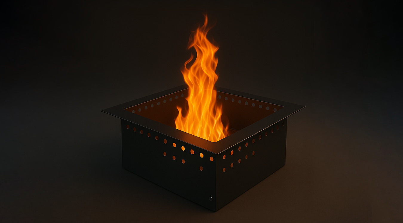 Smokeless Square Fire Ring